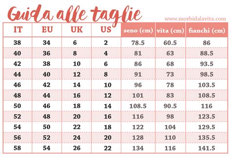 conversione taglie americane